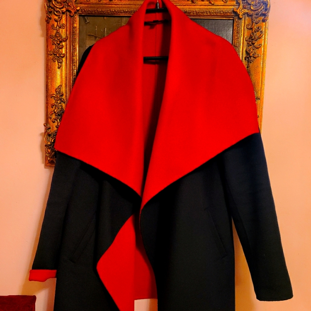 Black pure cashmere coat